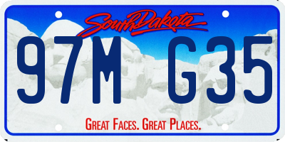 SD license plate 97MG35