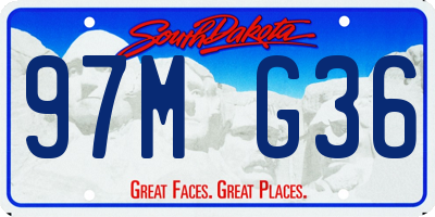 SD license plate 97MG36