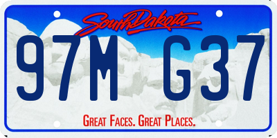 SD license plate 97MG37