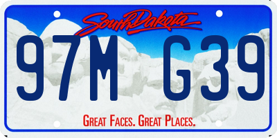 SD license plate 97MG39