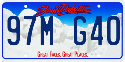 SD license plate 97MG40