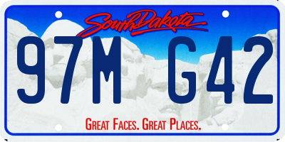 SD license plate 97MG42