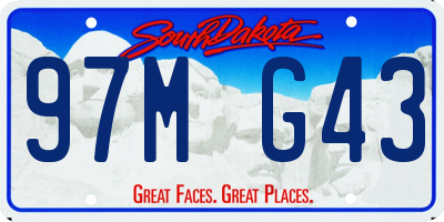 SD license plate 97MG43