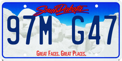 SD license plate 97MG47