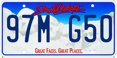 SD license plate 97MG50