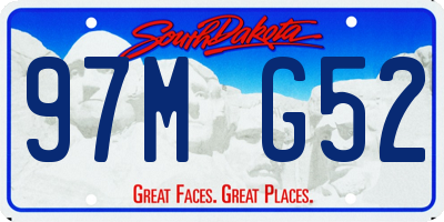SD license plate 97MG52