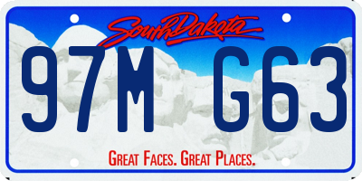 SD license plate 97MG63