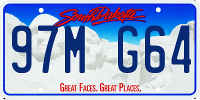 SD license plate 97MG64