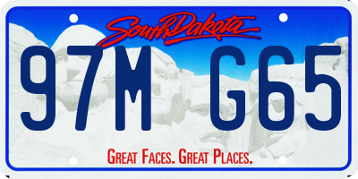 SD license plate 97MG65
