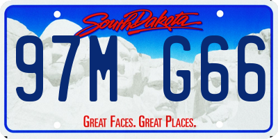 SD license plate 97MG66