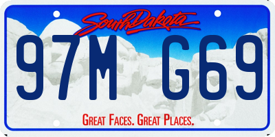 SD license plate 97MG69