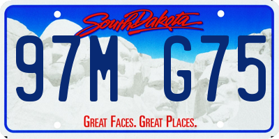 SD license plate 97MG75