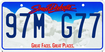 SD license plate 97MG77
