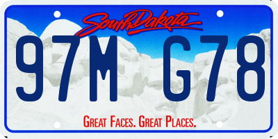 SD license plate 97MG78