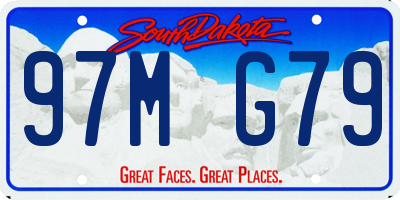 SD license plate 97MG79