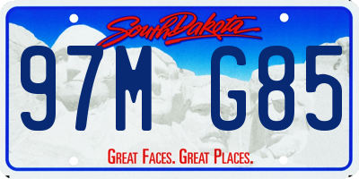 SD license plate 97MG85