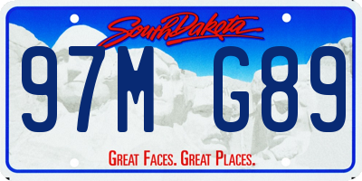 SD license plate 97MG89