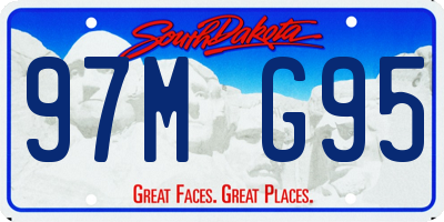 SD license plate 97MG95