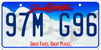 SD license plate 97MG96