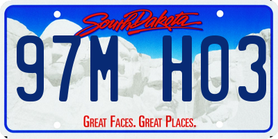 SD license plate 97MH03