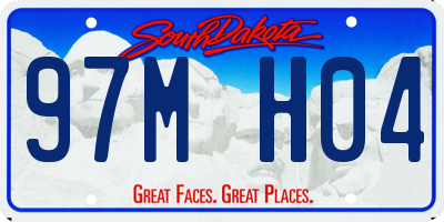 SD license plate 97MH04