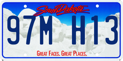 SD license plate 97MH13