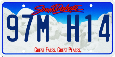 SD license plate 97MH14
