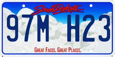 SD license plate 97MH23