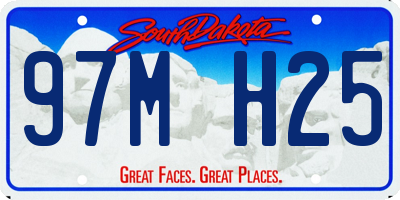 SD license plate 97MH25
