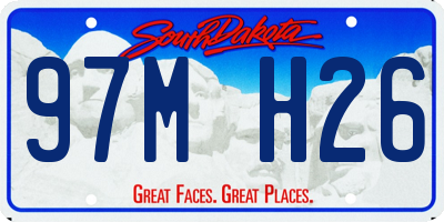 SD license plate 97MH26
