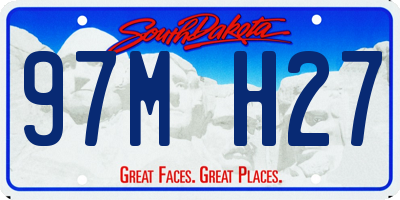 SD license plate 97MH27