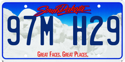 SD license plate 97MH29