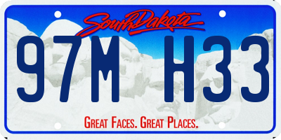 SD license plate 97MH33