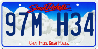 SD license plate 97MH34