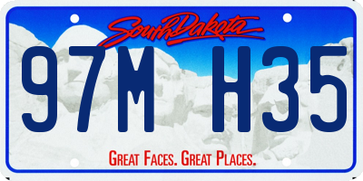 SD license plate 97MH35