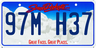 SD license plate 97MH37