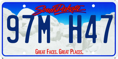 SD license plate 97MH47