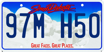 SD license plate 97MH50