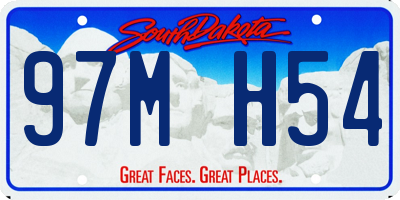 SD license plate 97MH54