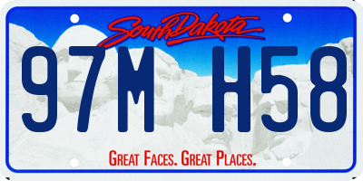 SD license plate 97MH58
