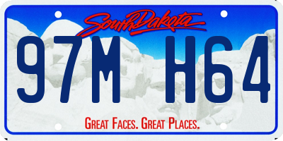 SD license plate 97MH64