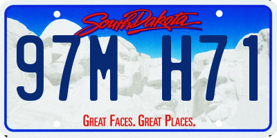 SD license plate 97MH71