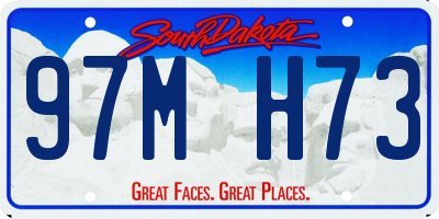SD license plate 97MH73