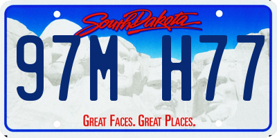 SD license plate 97MH77
