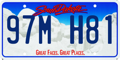 SD license plate 97MH81