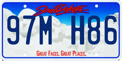 SD license plate 97MH86