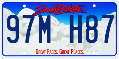 SD license plate 97MH87