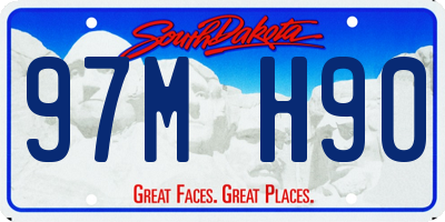 SD license plate 97MH90