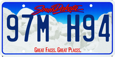 SD license plate 97MH94