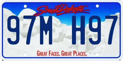 SD license plate 97MH97